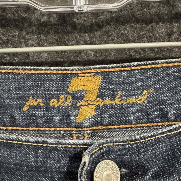 7 For All Mankind Jeans Womens 28 Blue Bootcut Jerome Dahan Made USA Denim - Picture 3 of 12